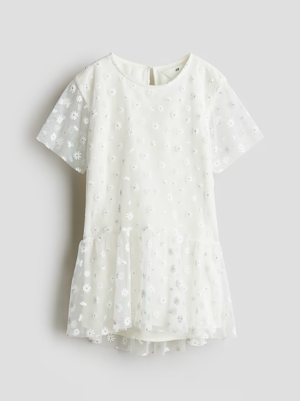 H&M girls Embroidered detailed dress